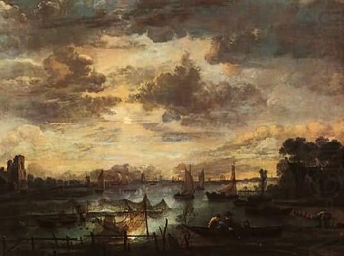 Aert van der Neer Fishing at Moonlight china oil painting image